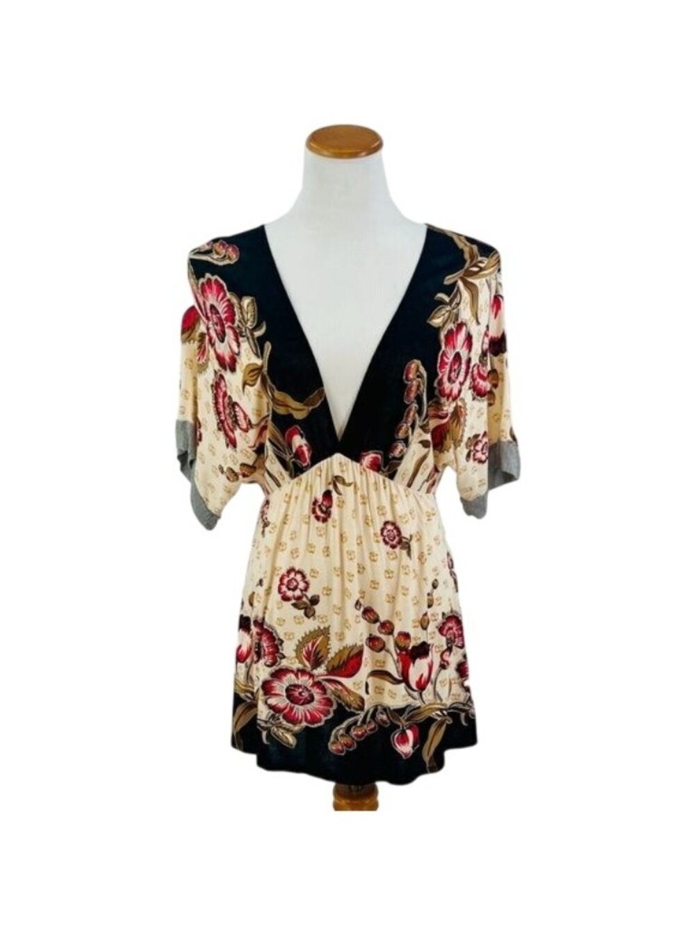 VTG Urban Outfitters Floral Empire Waist Babydoll Tunic Top S | Grunge Fairycore